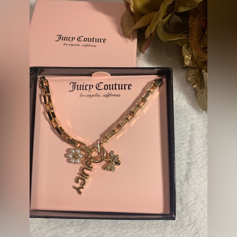 NEW JUICY COUTURE CHAIN LINK CHARM NECKLACE